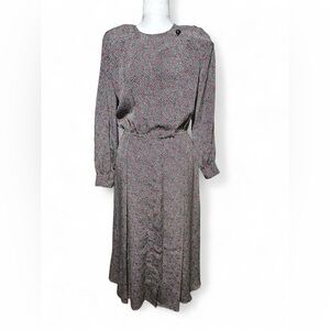 Liz Claiborne Black and Red Long Sleeve Dress